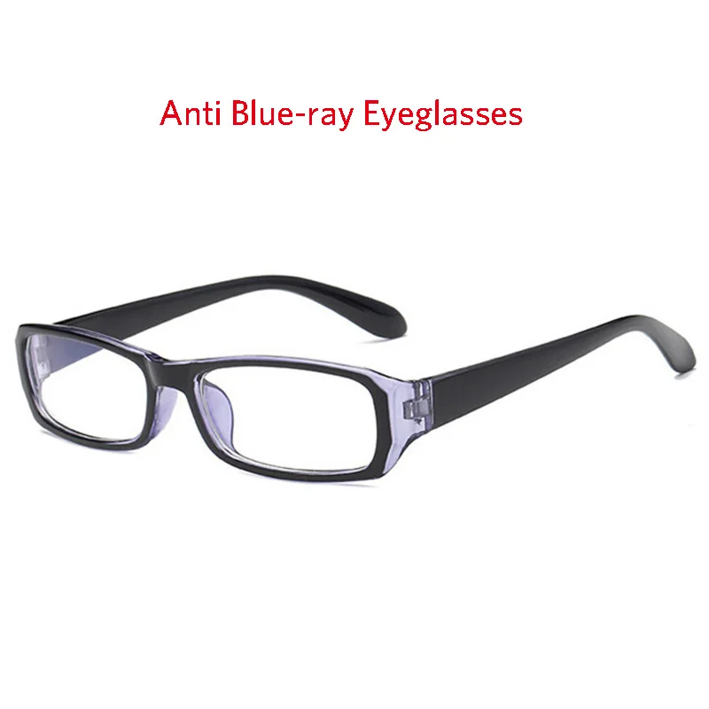 E Anti Blue-ray Lens Iboode, простые очки для близорукости, очки для близорукости, женские, мужские, черная оправа, короткий объектив прицела, очки, анти-голубые очки, ультра светильник - Цвет оправы: E Anti Blue-ray Lens
