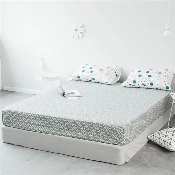 Натяжная простыня LAGMTA, 1 шт., 100% хлопок, черно-белая, наматрасник с 4 углами, простыня на резинке