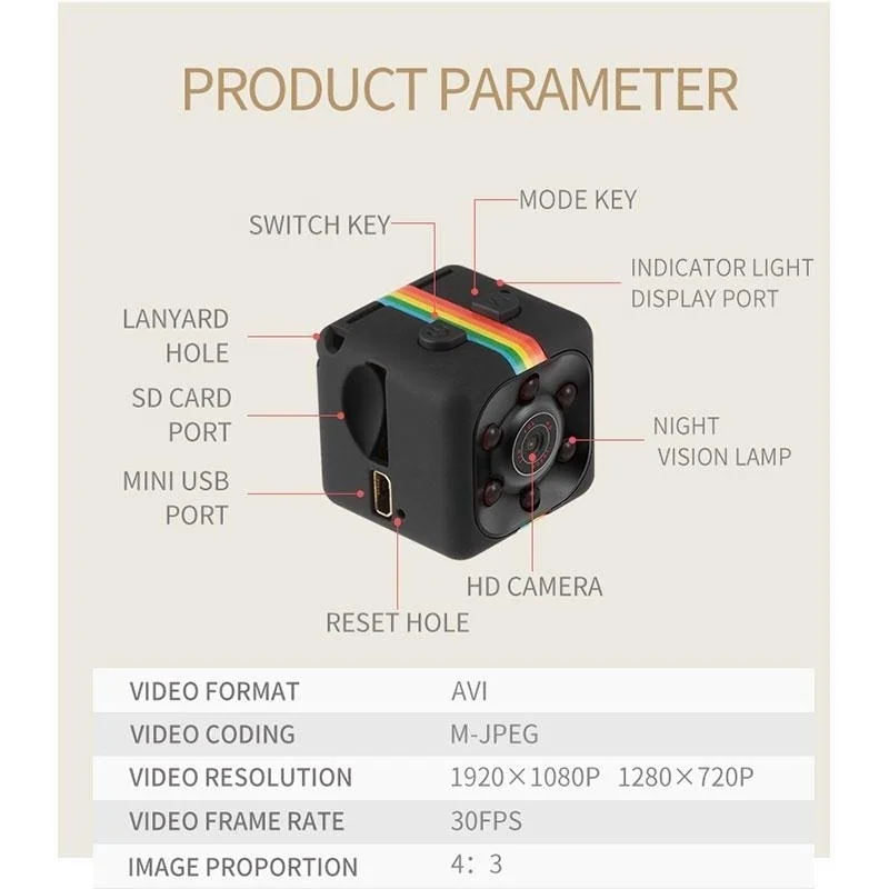 SQ11 Full HD 1080P Mini Car DV DVR Camera Dash Cam IR C Support TF Card | Безопасность и защита