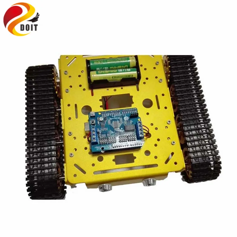 WiFi RC Tank Chassis T200 на Android/iOs Телефон с Ar duino Development Board + Drive Shield 2 двигателя DIY