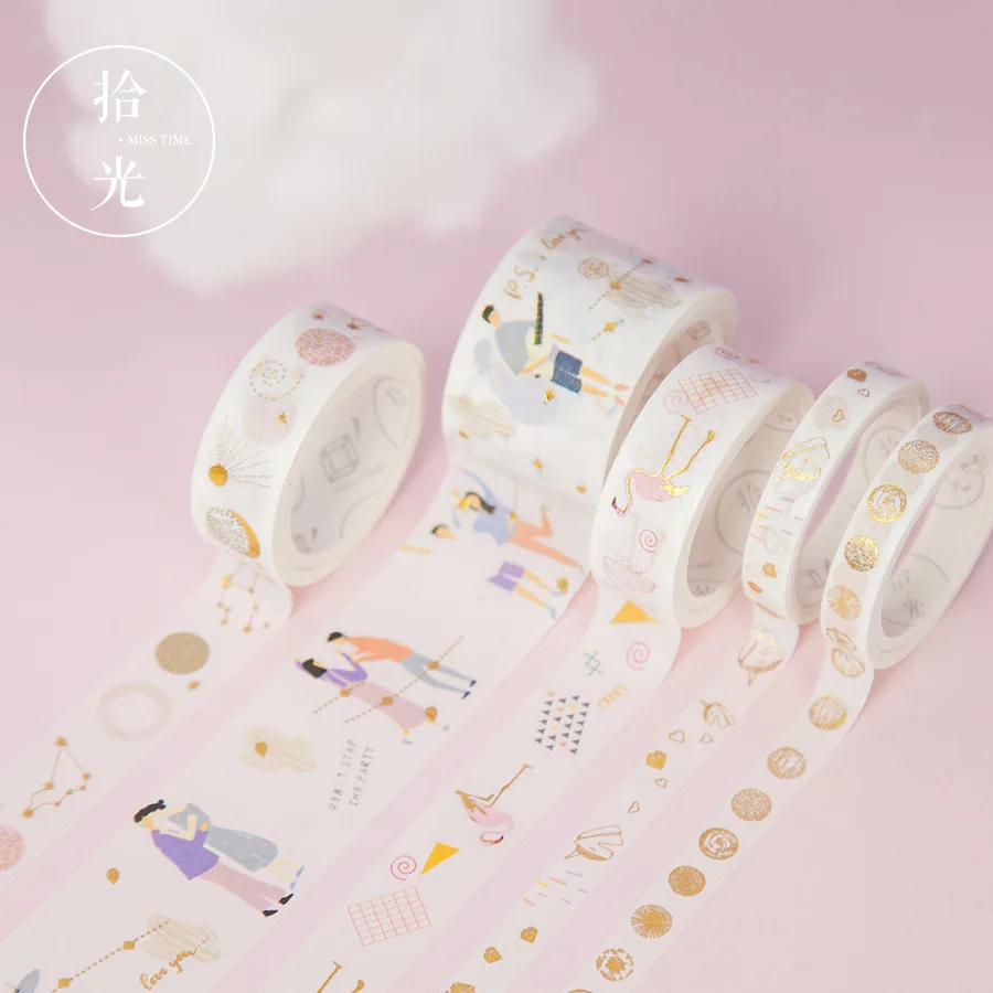 5 шт./упак. на свадебную вечеринку на День святого Валентина лента Washi Diy декоративная клейкая лента Этикетка Стикеры канцелярских принадлежностей
