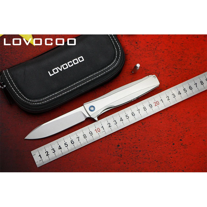 LOVOCOO P60 S35VN лезвие титановая ручка Флиппер Складной нож Открытый Отдых Охота карманные Фруктовые Ножи EDC инструменты выживания