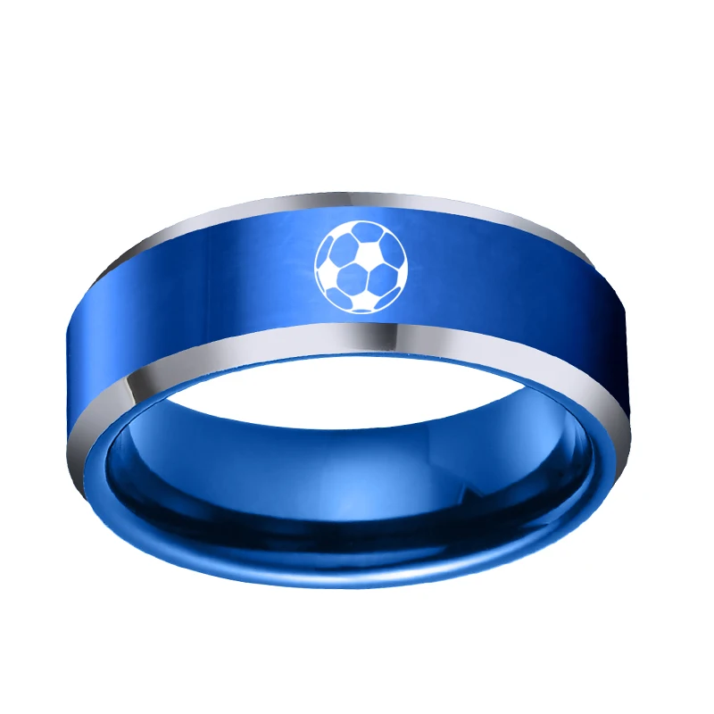 Мужское кольцо с вольфрамовым кольцом размер 6 13 8 мм|tungsten ring|wedding bandblue tungsten rings |