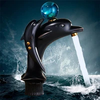 basin faucet brass bathroom sink mixer tap hot cold deck mounted black oil brushed lavatory dolphin water crane goldchrome