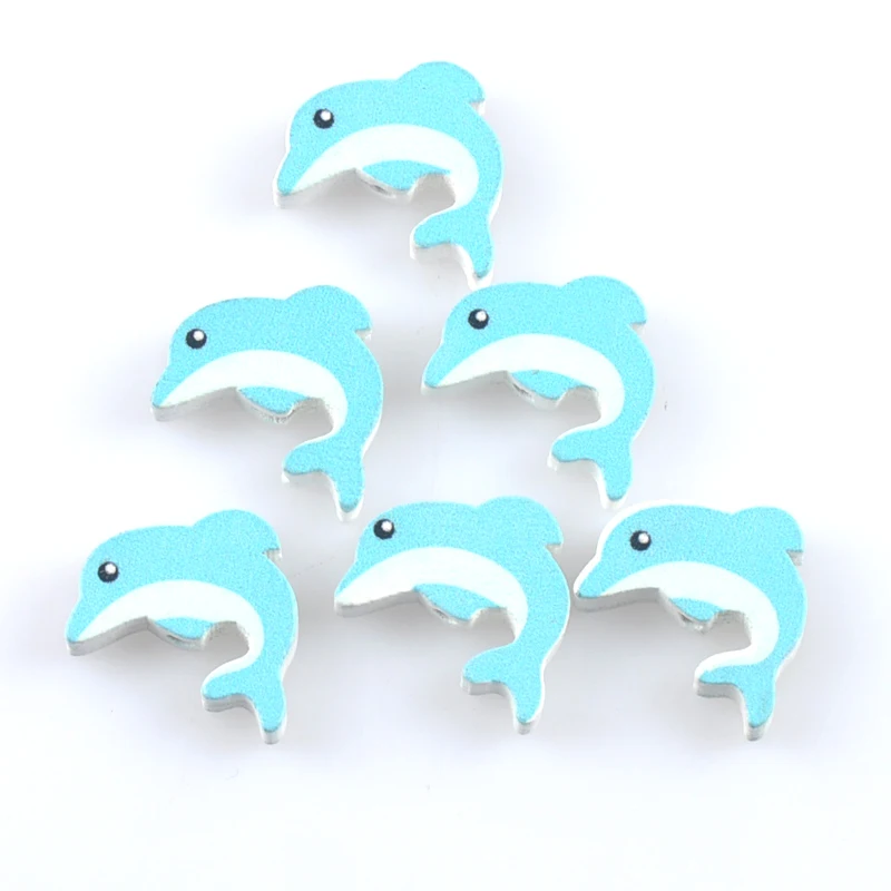 50 шт. деревянные бусины в виде дельфина 19x17 мм|beads for jewelry making|spacer beadswood spacer beads |