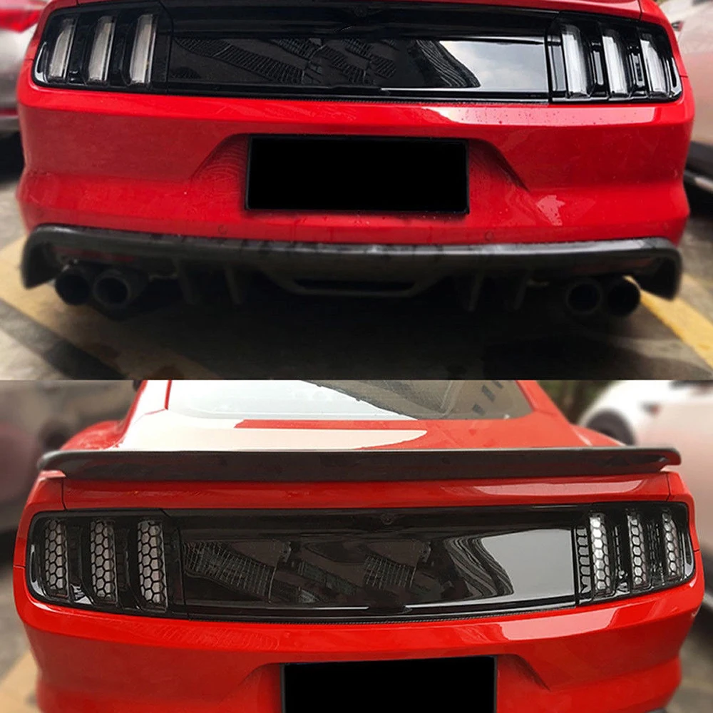 6 шт. декоративные наклейки на задний фонарь из ПВХ в виде сот для Ford Mustang