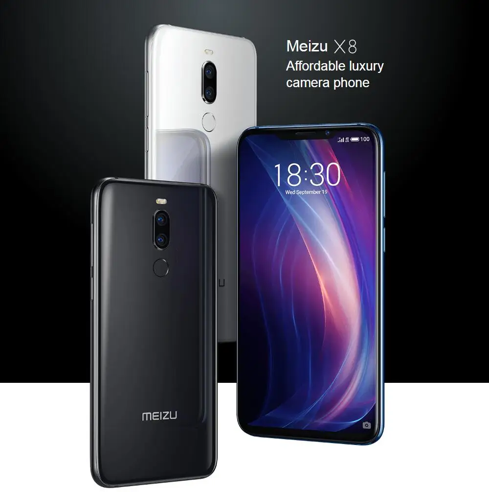 Meizu X8 4G LTE мобильный телефон 6," 6 ГБ ОЗУ 64 Гб ПЗУ Восьмиядерный процессор Snapdragon 710 Android сканер отпечатков пальцев 20 Мп камера смартфон