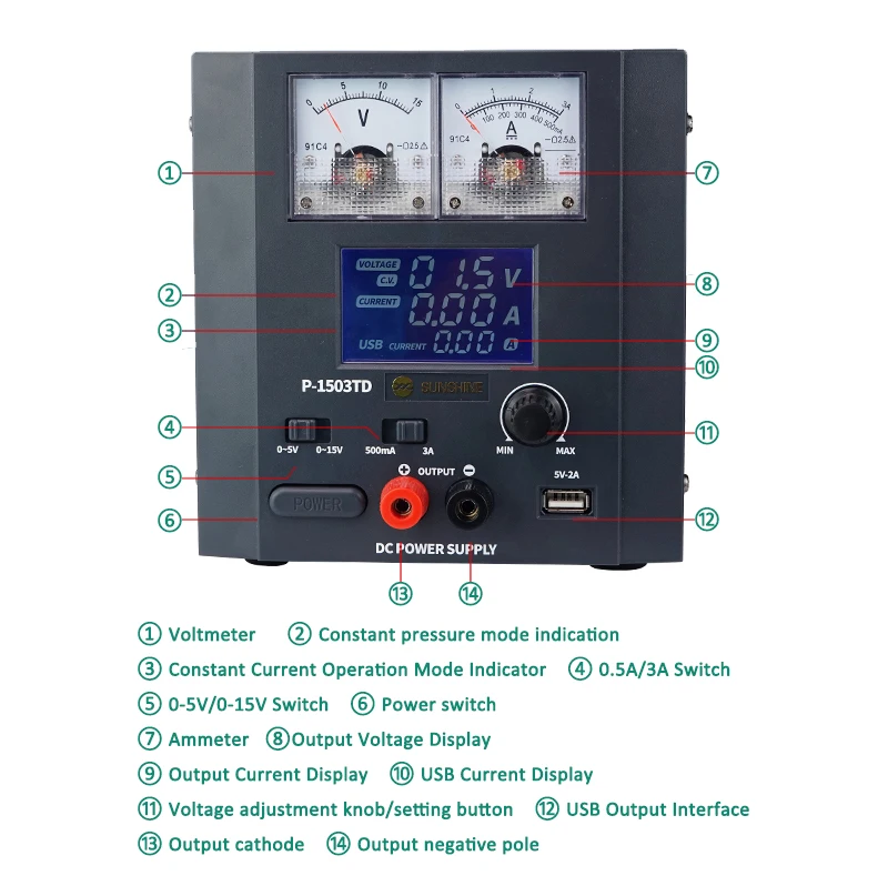 Источник питания с регулируемым напряжением постоянного тока 3 А|Регуляторы