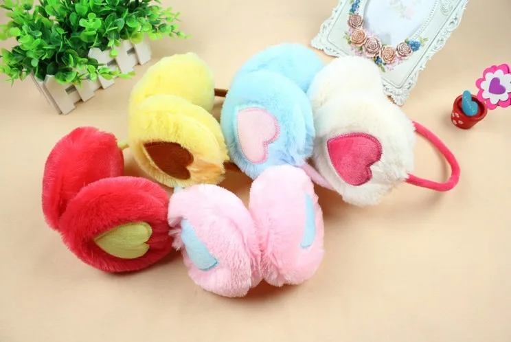 Free Shipping 5pc/lot new style earmuff protective ear cover heart-shaped | Аксессуары для одежды