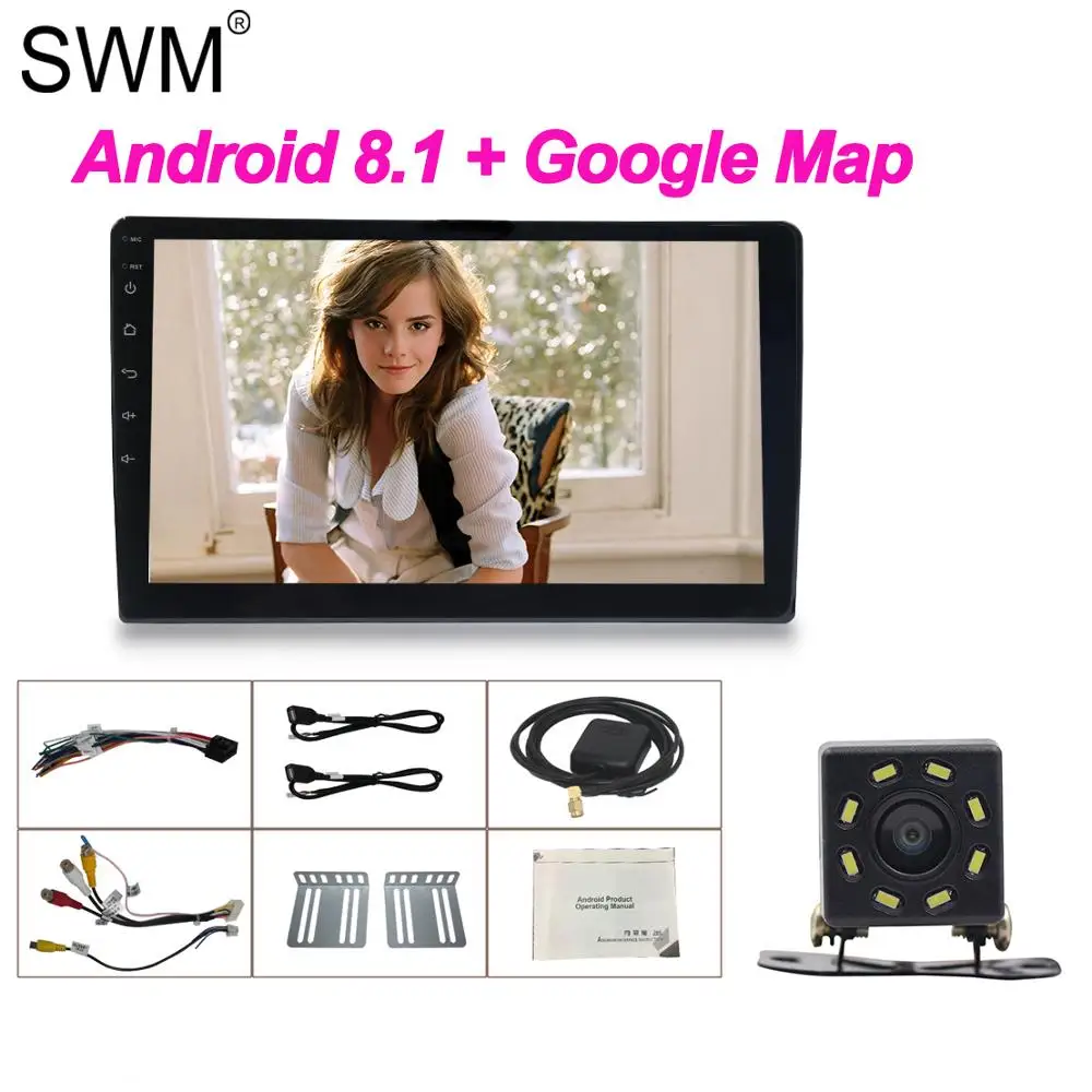 SWM 10 &quot Android 8 1 радио автомобиля Google карта авто gps навигация стерео 1080P Зеркало