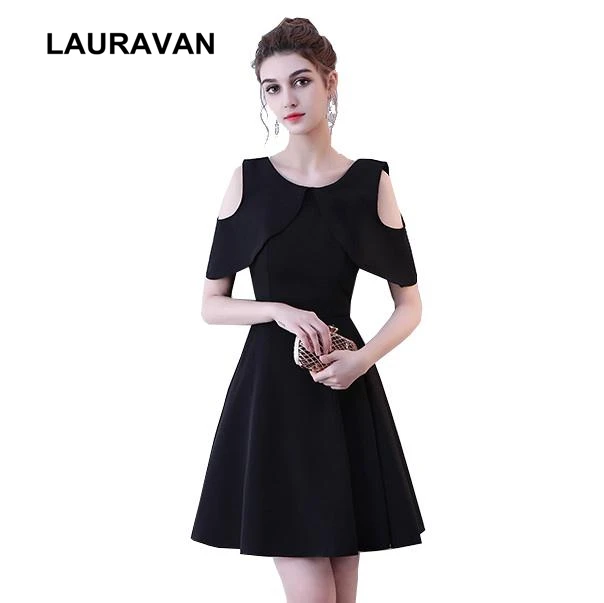 Подростковое короткое недорогое элегантное милое черное полуофициальное