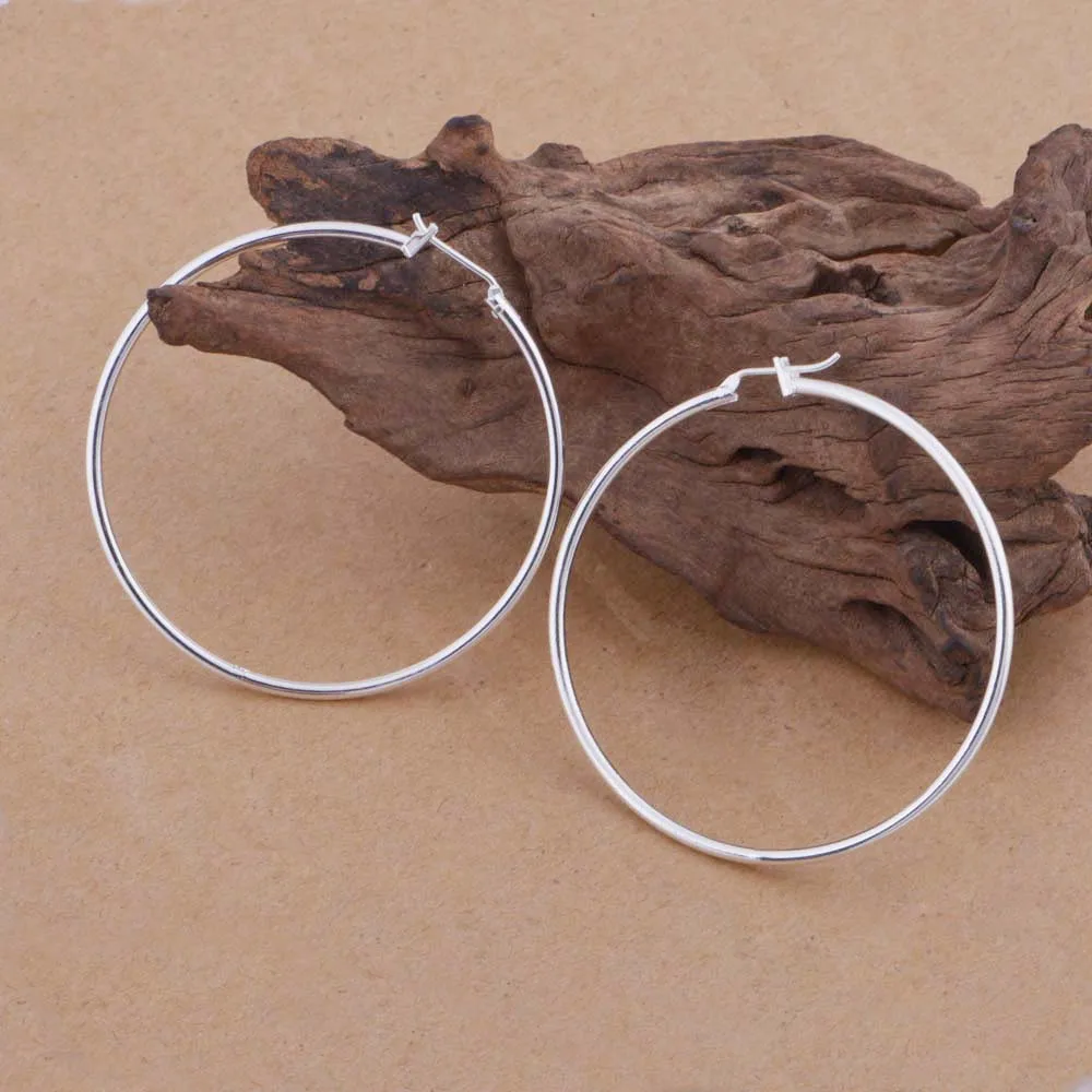 Hoop Earrings fashion Diameter 5cm round earrings style ladies party wedding jewelry new design | Украшения и аксессуары
