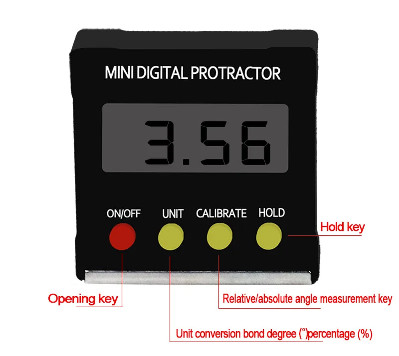 Цифровой угломер с углом обзора 360 градусов магнитный электронный цифровой
