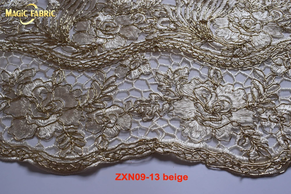 High quality nigerian embroidery rope net lace african fabric for evening dress 5yards/lot ZXN09 |