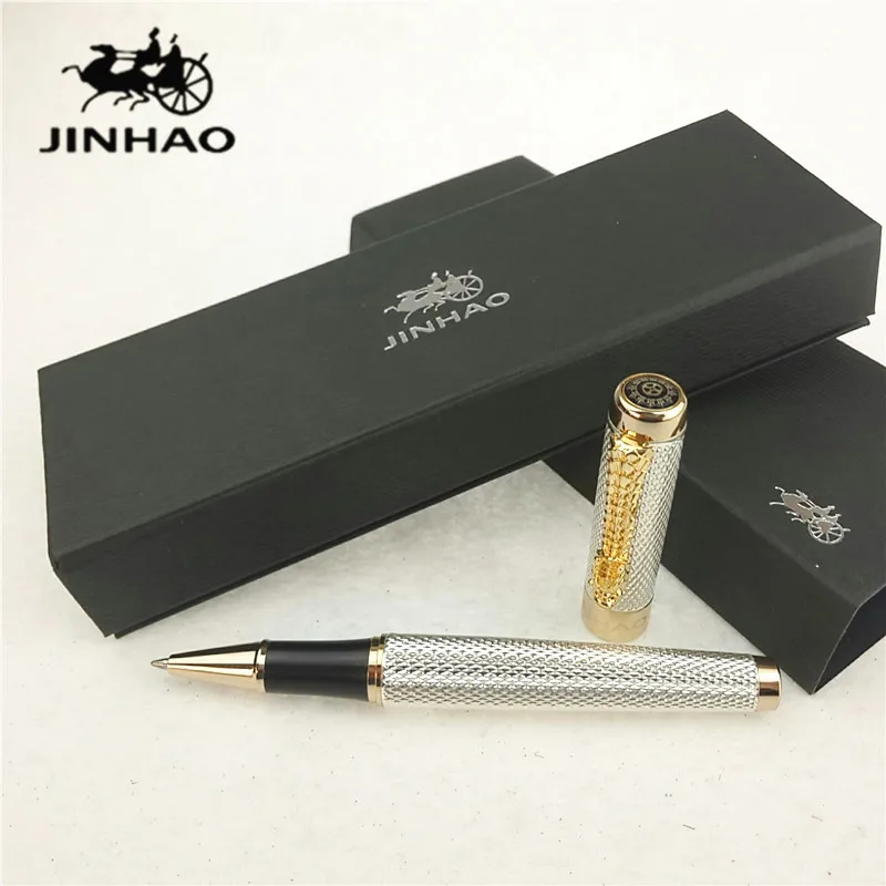 1 шт./лот JINHAO 1200 роликовая шариковая ручка серебряный золотой зажим для ручки Jinhao