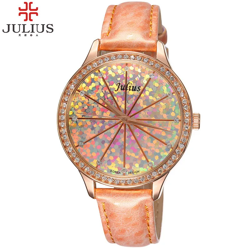 Новые женские часы платье роскошные корея лучших горный хрусталь кожа мода