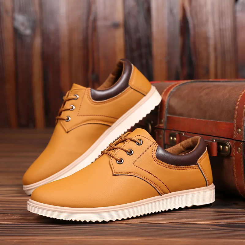 New Leather Shoes Men's Flats Oxfords Fashion Design Men Causal Lace-Up For Sneaker Oxford | Обувь