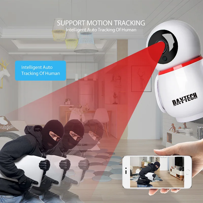 DAYTECH 2MP умная IP камера безопасности беспроводная WiFi мини камера 1080P детский монитор аудио облачная запись IOS Android автоматическое отслеживание