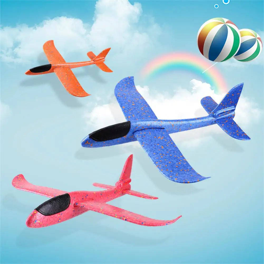 

RCtown ручной бросок Летающий планер пены игрушки в виде самолетов Запуск наполнители пузырь модель самолета DIY интерактивные игрушки для дет...