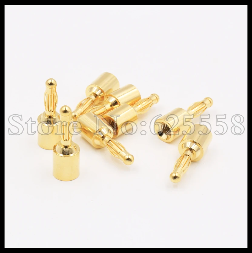 12 шт. позолоченный штекер типа банан кабель для динамика проводной соединитель