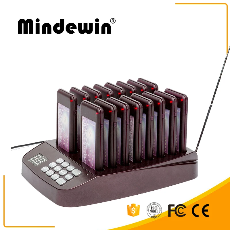 Mindewin Ресторан простая система управления очередью 433 МГц пейджер Беспроводная