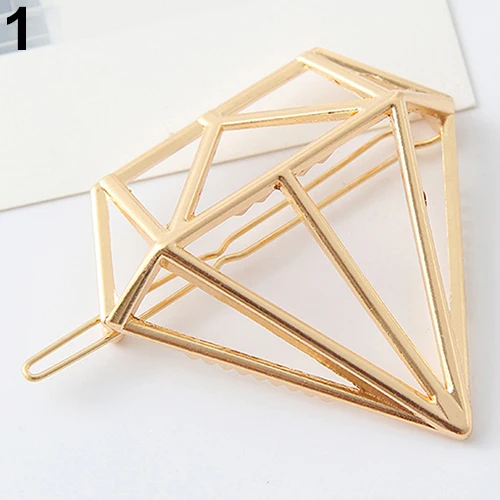 Женская шикарная Милая заколка для волос с геометрическим рисунком в форме полых