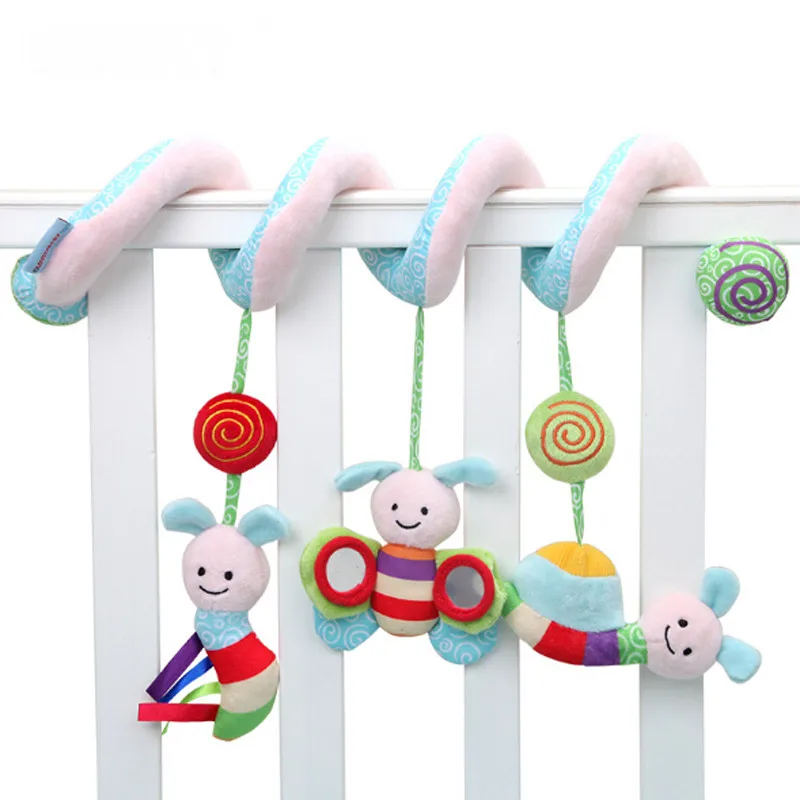 

Newborn Animal Baby Pram Bed Hanging Baby Toys 0-12 Months Stuffed Stroller Toys Educational Baby Rattle Toys Rattles Juguete