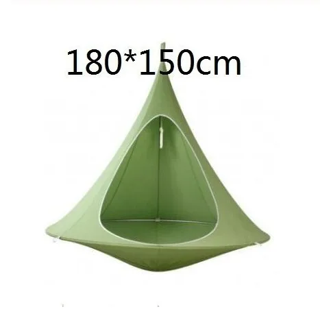 green 180cm UFO форма вигвама Дерево Висячие шелкопряда кокон качели стул для детей и взрослых Крытый открытый гамак палатка Hamaca патио мебель - Цвет: green 180cm