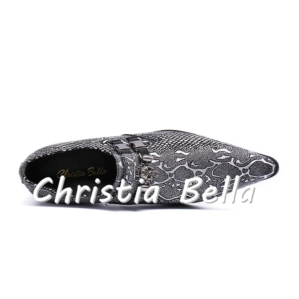 Christia Bella бизнес Стиль туфли-лодочки с острым носком из натуральной кожи Мужские