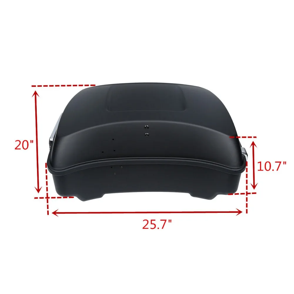 

Motorcycle Matt Black Chopped Trunk + Mount Rack For Harley Touring Tour Pack Road King Road Glide Street Glide 2014-2021