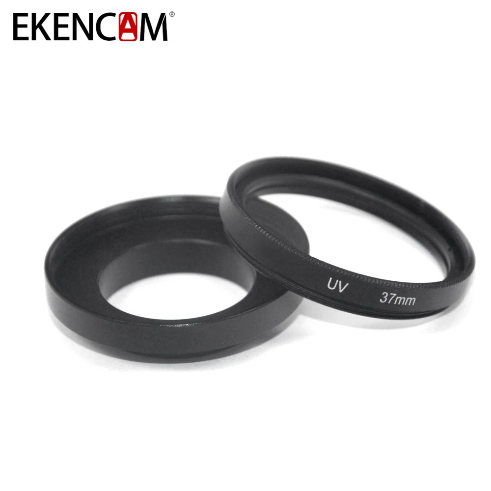 EKENCAM 37 мм УФ фильтр из сплава переходное кольцо + Защитная крышка объектива для Gopro