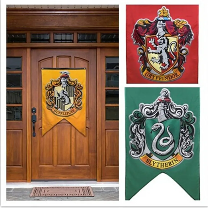 Флаг Колледжа баннеры Гриффиндор Слизерин Hufflerpuff Ravenclaw для мальчиков и девочек детский Декор Хэллоуин Рождество принадлежности для вечеринок