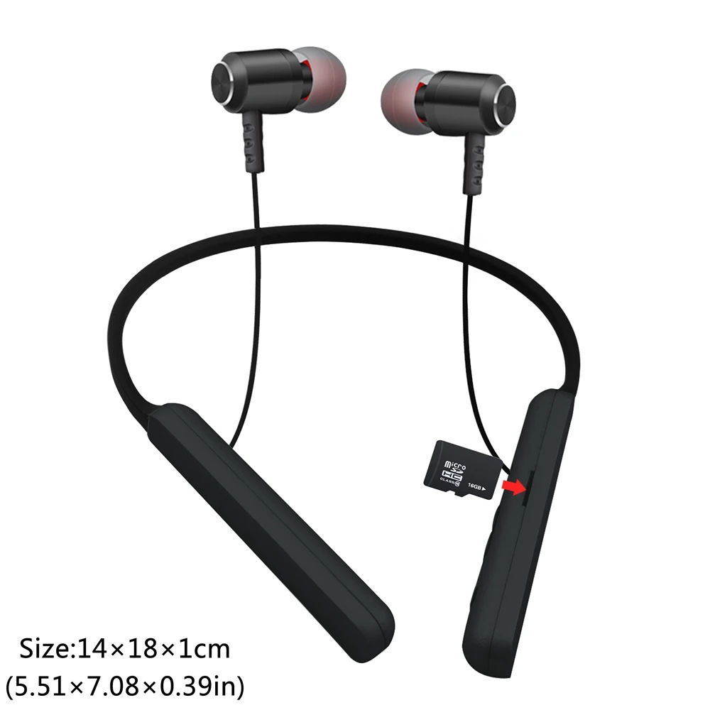 С TF картой памяти Bluetooth подголовник гарнитура Handfree Спортивная с микрофоном