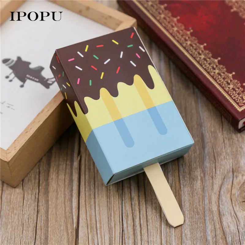 10 шт./лот коробки для конфет с мороженым свадьба день рождения вечеринка печенья