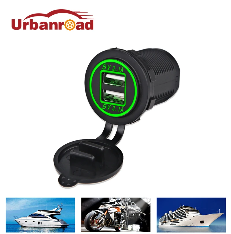 USB розетка Fishberg для автомобильного зарядного устройства адаптер с двумя