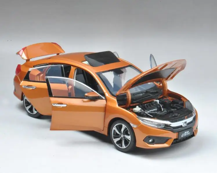 Высокая имитация HONDA CIVIC 2016 модель автомобиля 1:18 передовая Коллекция игрушек из