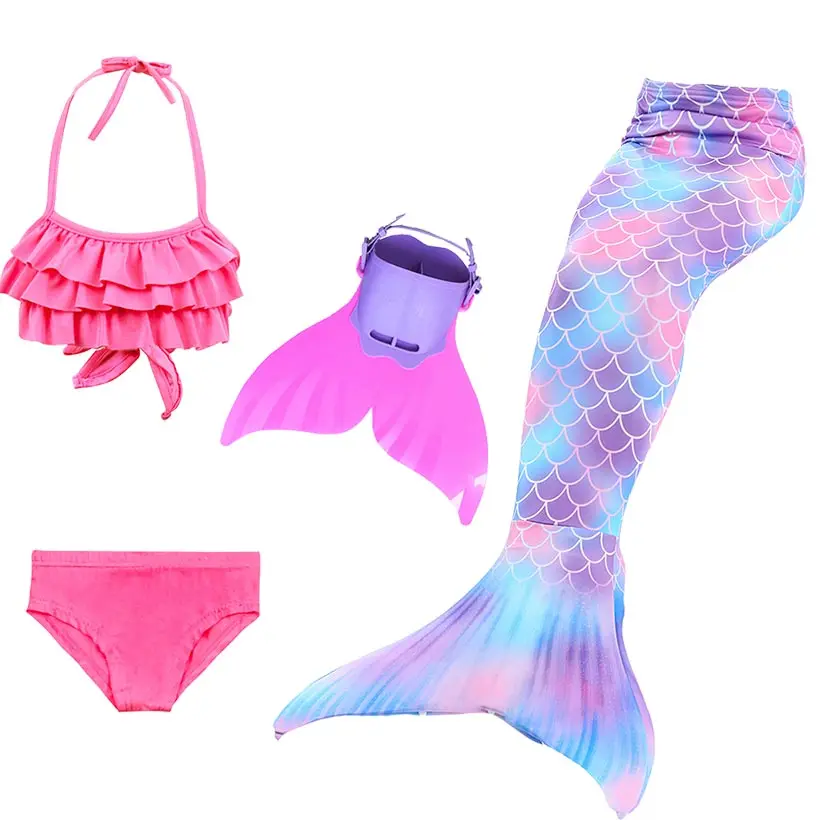 Женский детский костюм Хвост русалки купальный с хвостом для девочек |