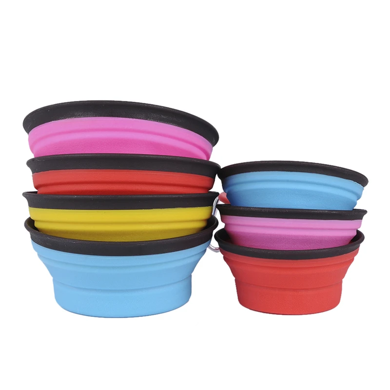 Миски для кошек и собак силиконовая складная миска домашних животных дорожная