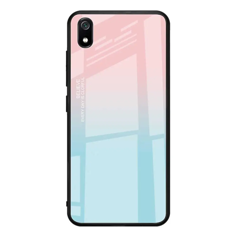 07 Чехол с рисунком для Xiao mi Red mi 7A 7 A, чехол, стеклянный чехол с узором для Xiao mi 7A Red mi 7A, милый глянцевый чехол с цветочным рисунком - Цвет: 07