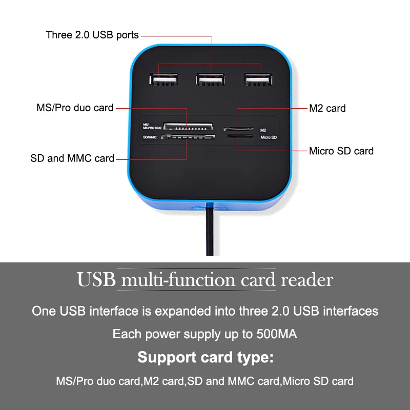 USB OTG адаптер кардридер расширитель многофункциональная память Micro SD TF для ПК