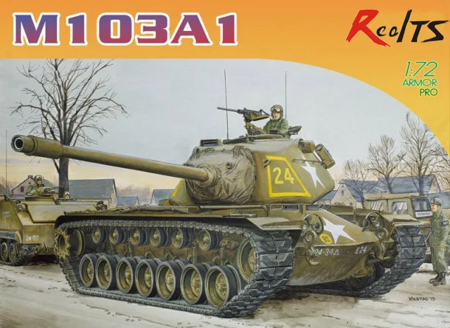 

RealTS Dragon 1/72 7519 US Army M103A1 120mm Gun Combat Heavy Tank