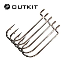 OUTKIT 10 шт./лот рыболовный крючок из высокоуглеродистой стали