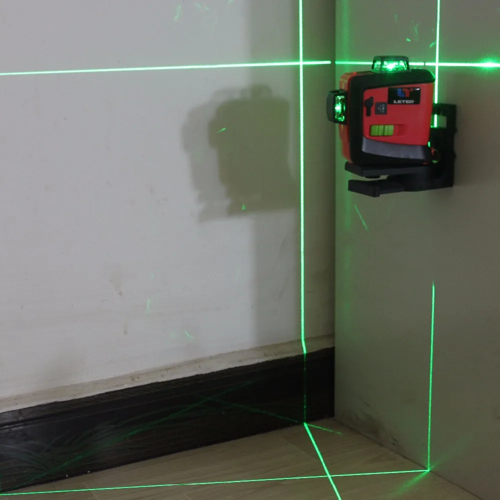 Новый самонивелирующийся зеленый лазерный 3D уровень Leter горизонтальный и
