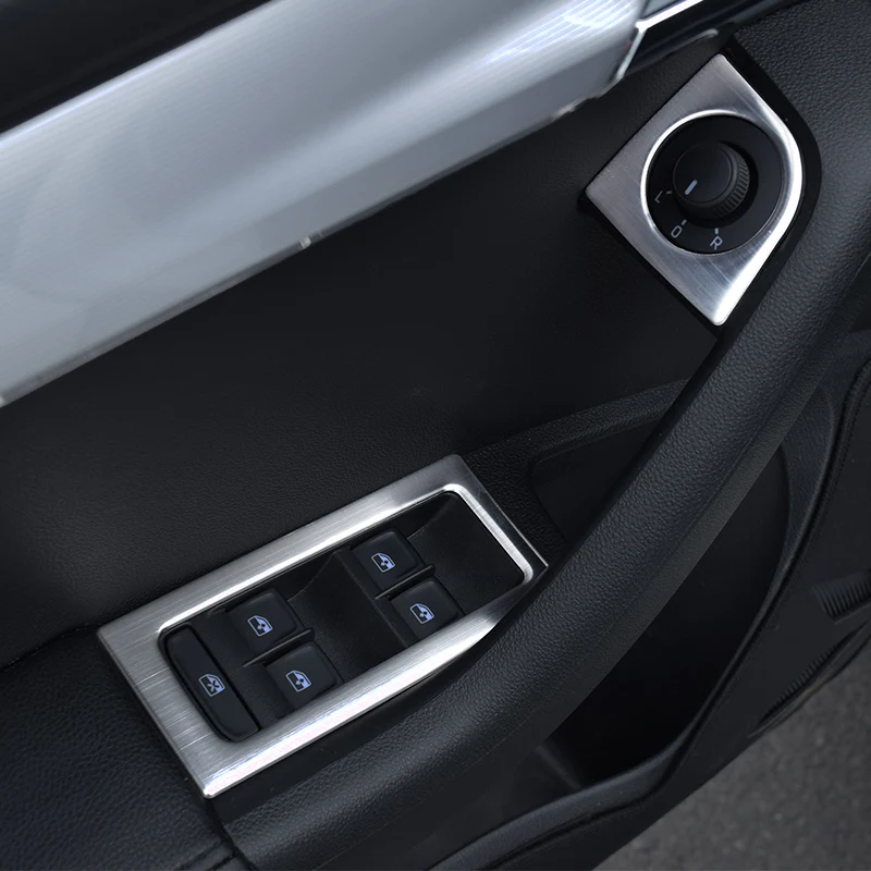 Крышка для кнопки из нержавеющей стали дверей подлокотников очков оправ Skoda Octavia