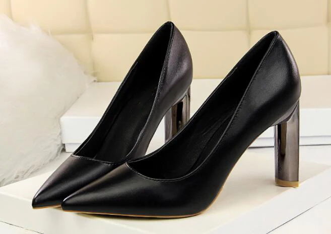 Дамы женская обувь коренастый Обувь на высоком каблуке офисные туфли zapatos mujer с