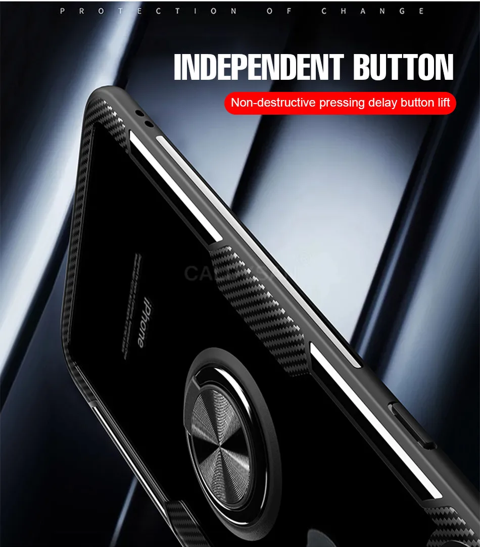 Роскошный автомобильный чехол-кольцо для IPhone 6, 6s, 7, 8 Plus, XR, X, XS Max, мягкий силиконовый чехол для IPhone 6, 6s, 7, 8 Plus, PC, задний противоударный чехол