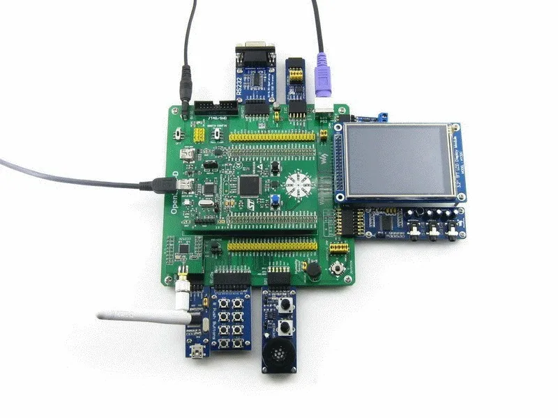 Макетная плата STM32 для STM32F3DISCOVERY STM32F303VCT6 MCU + 9 модулей в комплекте с PL2303 USB UART Board =