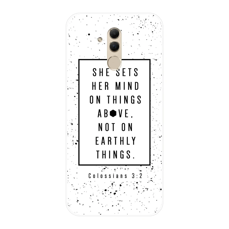 Силиконовый чехол для телефона Huawei Mate 20 10 9 Pro Bible Verse Quotes Text Flower мягкая задняя