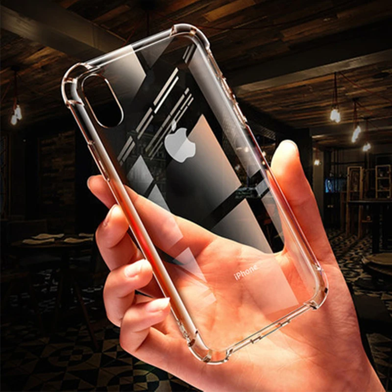 Для iPhone 8 7 Plus X чехол для телефона мягкий силиконовый прозрачный тонкий ТПУ