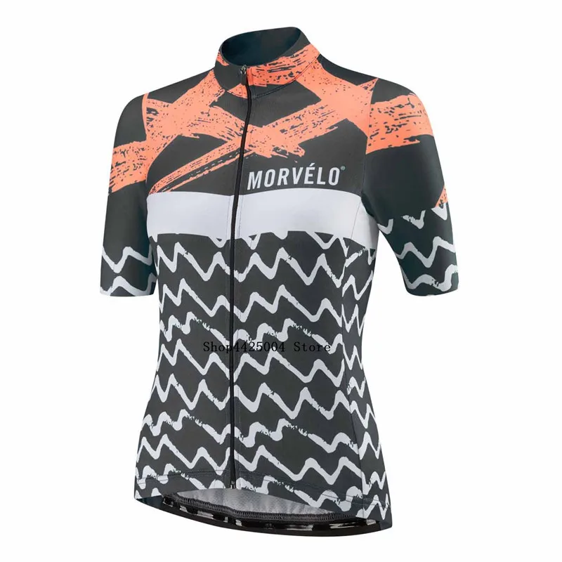 Женская велосипедная рубашка Morvelo с коротким рукавом и круглым горным